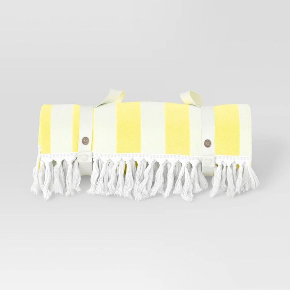 2 Person Beach Blanket Yellow - Sun Squad